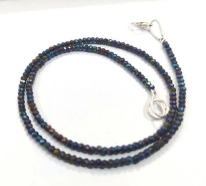 Mystic Coated Multi Spinel 3 mm Rondelle Faceted Beads Strand Necklace 18" - Picture 1 of 7