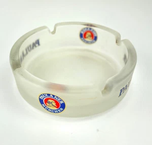 Vtg Paulaner Munich Frosted Glass Logo Ashtray Barware Cigarette Bar Beer Bier - Picture 1 of 5