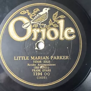 10" 78 RPM-Frank Evans-Little Marian Parker/Vernon Dalhart-The Little Brown Jug - Picture 1 of 4