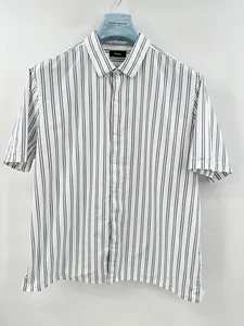 Theory Button-down light-blue Striped cotton-blend Shirt Size 2XL (T-1) - Picture 1 of 9