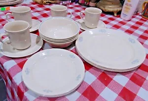 Servers For 4 Conette Corning Ware Lace Bouquet 19 Piece Dinner Set - Picture 1 of 3