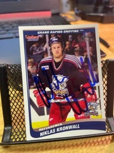 Niklas Kronwall Signed Autographed Grand Rapids Griffins Card Red Wings - Picture 1 of 1