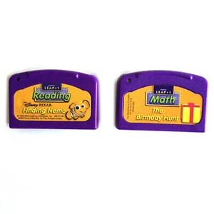 LeapFrog LeapPad Leap 1 Lot of 2 Cartridges Finding Nemo Reading Math - Picture 1 of 4