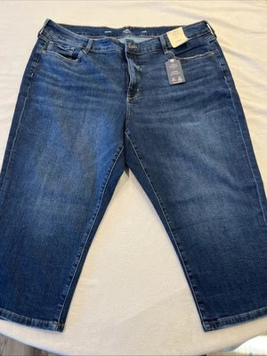 Pantalones de mezclilla para mujer talla grande St Johns Bay 22W azul lavado oscuro nuevos con etiquetas Foto 1 de 4