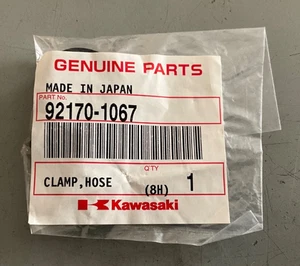 New Kawasaki OEM 92170-1067 Clamp Hose Brake ZX1100 ZX-11 - Foto 1 di 2