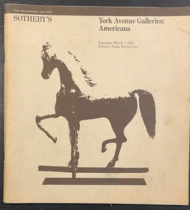 Sothebys Auktion 7. März 1981 Americana York Avenue Galerien Volkskunst Möbel - Bild 1 von 3