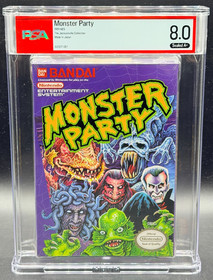 Monster Party Nintendo NES Jacksonville Collection Sealed PSA 8.0 A+ NOT WATA