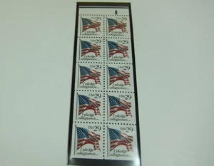 USPS 1992 "I Pledge Allegiance" Booklet Pane of Ten 29c Stamps. Scott # 2593a. - Picture 1 of 1