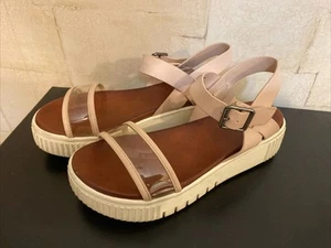 MIA Womens Sz 7 Light Pink Clear Ankle Strap Michell Platform Sandals MH0097LJ - Picture 1 of 5