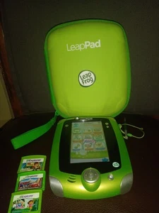 LeapFrog LeapPad2 Kids Learning Tablet+ 3 Games Tested Works With Green Case - Picture 1 of 13