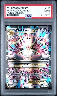 M Alakazam EX (Full Art) 118/124 Fates Collide Mint PSA 9 - Image 1 of 2