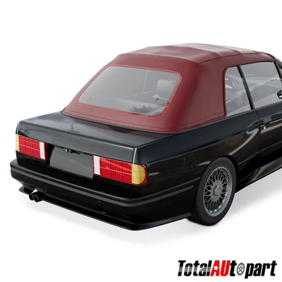Tapa blanda convertible Burdeos con ventana de plástico para BMW E36 318i 318is 323i M3 Foto 1 de 4