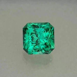Stunning Green Colour Sapphire Asscher Cut 8+Ct Natural Certified Loose Gemstone - Picture 1 of 5