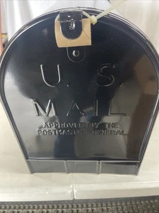 Stanley Extra Large Steel Post Mount Mailbox Black - Picture 1 of 11