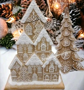 CUPCAKES & CASHMERE Gingerbread House Castle Village 16" Sugar Christmas Decor - Picture 1 of 6