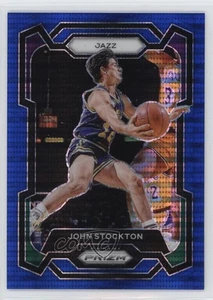 2023-24 Panini Prizm Blue Seismic Prizm /99 John Stockton #198 HOF - Foto 1 di 3