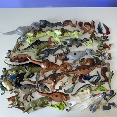 ENORME LOTE DE PIEZAS DE DINOSAURIOS LEGO Jurassic World RARO DIFÍCIL DE ENCONTRAR 5,7 libras Foto 1 de 4