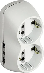 S3614D Adattatore B4 Presa Multipla a 4 Posti, Con 2 Prese Schuko Standard Tedes - Foto 1 di 12
