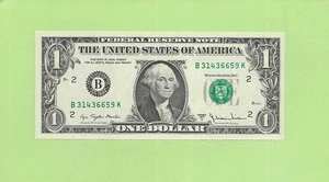 1977A ..UNCIRC $1 B 3143 6659 K .... 1977A $1 B-K NICE NOTE FRN - Bild 1 von 2