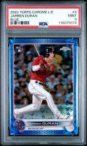 2022 TOPPS CHROME LOGOFRACTOR EDITION 4 JARREN DURAN BLUE PSA 9 - Picture 1 of 2