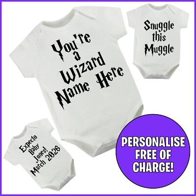 TRENDBYDESIGN Harry Potter Babygrow Bodysuit Novelty Baby Shower Present Vest Gift