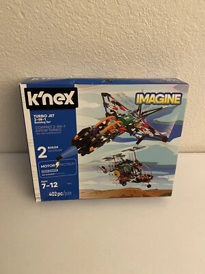 K’NEX Turbo Jet  2-in-1 Building Set 402 Pieces Ages 7+ Engineering Toy OPEN BOX - Image 1 of 2