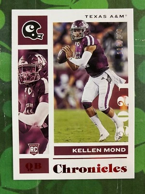 2021 Chronicles Draft Picks Kellen Mond Red Foil Rookie #/149 #20 Texas A&M - Image 1 of 2