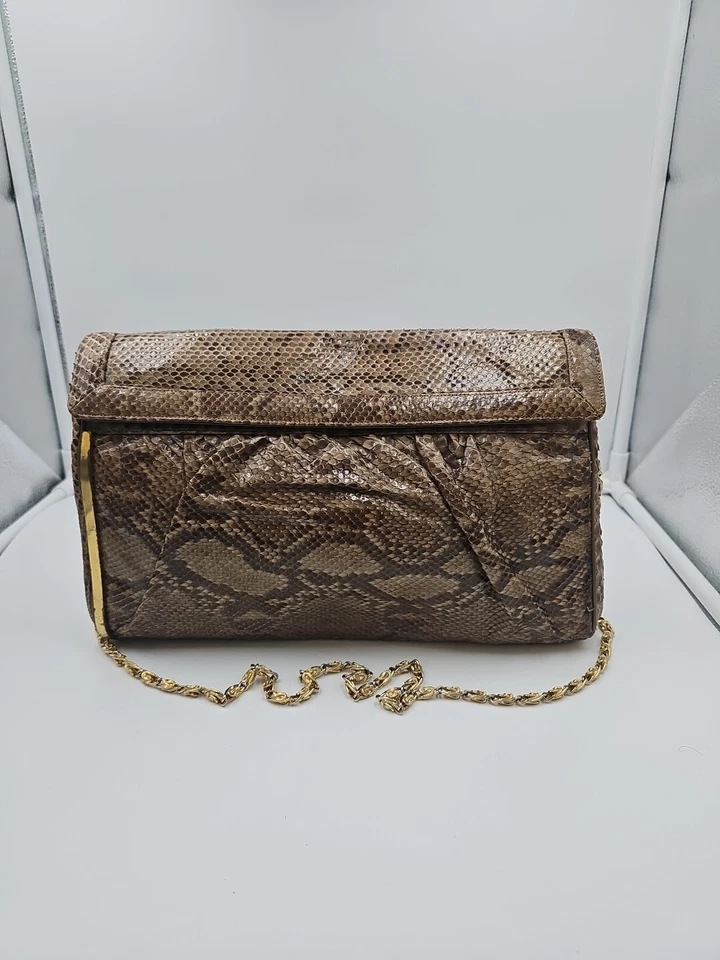 Bolso sin asas de cuero de serpiente de pitón vintage Bags By Supreme Bag Foto 1 de 4