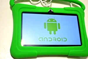 TABLET NIÑOS 7" ANDROID CON FUNDA PROTECTORA VERDE MANGO FÁCIL DE LLEVAR - Imagen 1 de 5