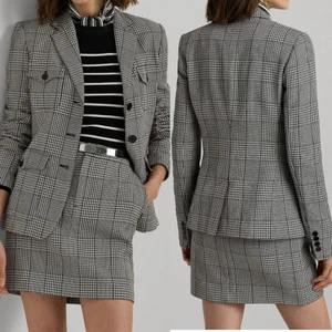 Office Suit Short Dress for Women Single Breasted Buttons Jacket Business Wear - Picture 1 of 11