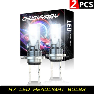 For Honda CBR600RR 2007-2020 - 2x H7 White 6000K LED Headlight Bulbs Upgrade Kit - Image 1 of 4