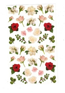 HOJA DE PEGATINAS DE LA SEÑORA GROSSMANS ROSEBUDS BN & NLA - Imagen 1 de 1