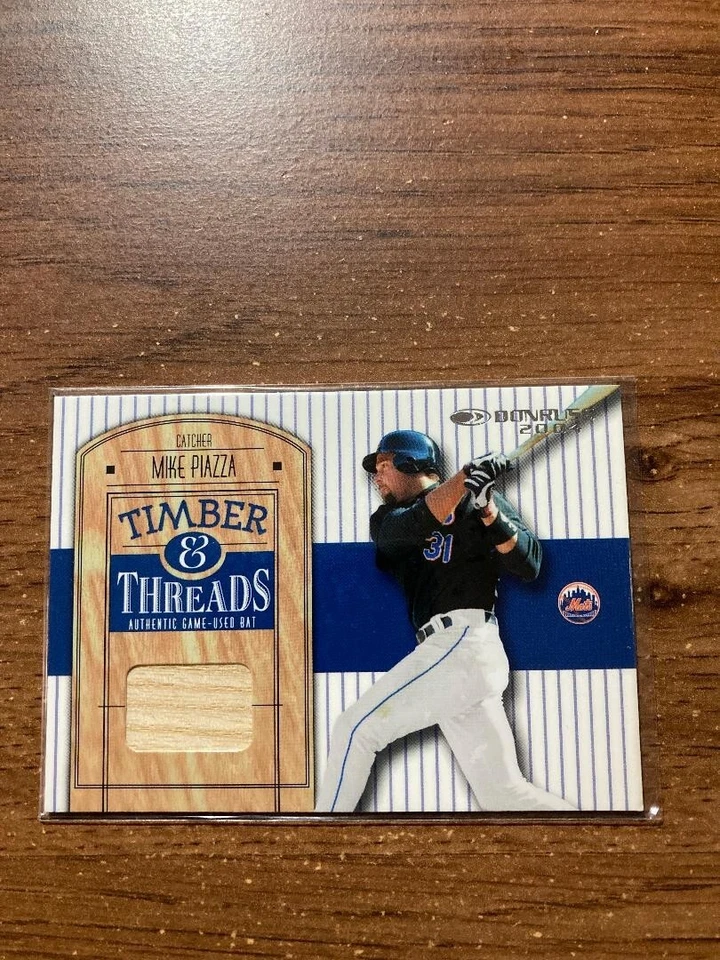 2004 Donruss #TT-33 Mike Piazza Timber & Threads Bat - Image 1 of 1