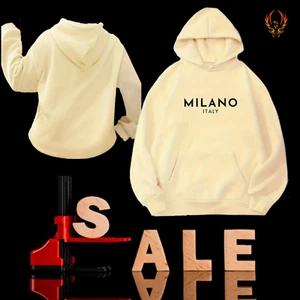 Damen Kapuzensweater Hoodie Sweatshirt *Milano* Creme / Beige Größe L Neu - Bild 1 von 4