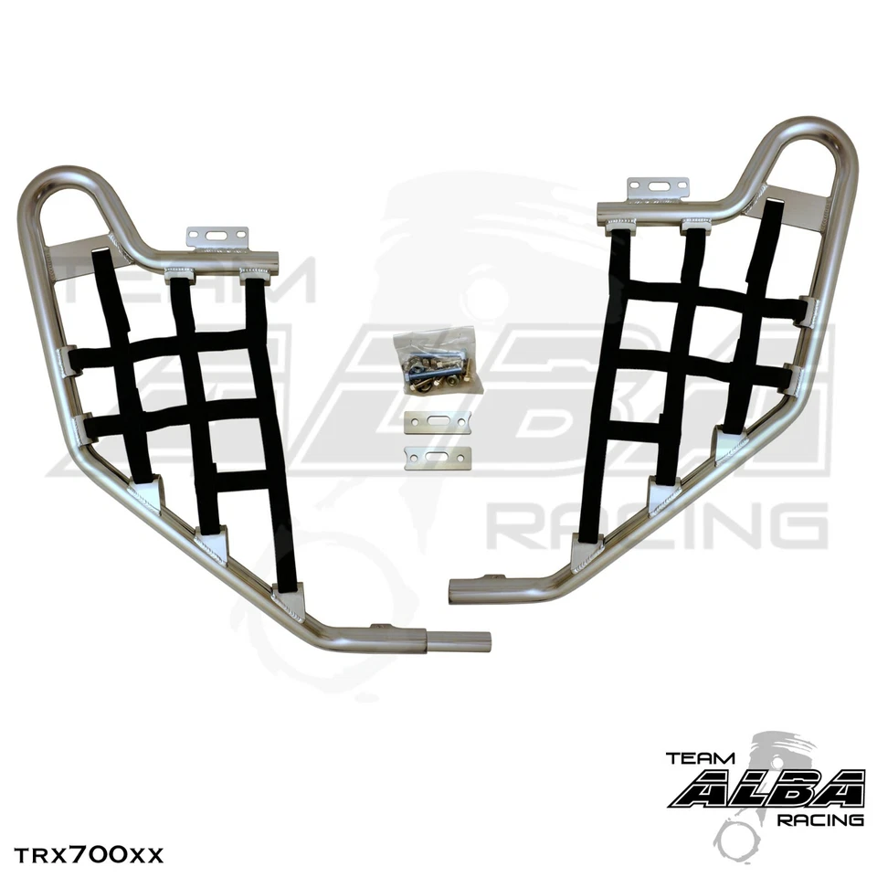 本田 TRX 700XX Nerf Bars Alba Racing 银条黑色网 233 T1 SB — 第 1/1 张图片