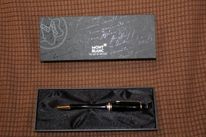 Vtg 1995 Gold Plated Mont Blanc Meisterstuck Art of Writing w/ Original Guide - Picture 1 of 4