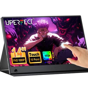 UPERFECT 14 Zoll Tragbarer Monitore 1080P Touchscreen Bildschirm Für Gaming Xbox - Bild 1 von 10