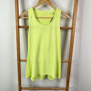 Adidas Tank Top Womens Medium Yellow Sports Activewear Running Training - Picture 1 of 10