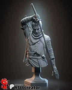 Wolfsbüste - Sekiro: Shadows Die Twice - 3D Printed Resin Miniature - unbemalt - Bild 1 von 7