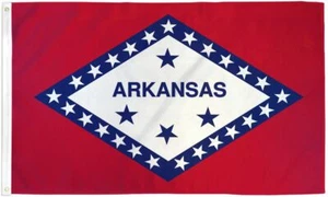 "ARKANSAS"" bandera 2x3 pies poliéster bandera estado AR - Imagen 1 de 7