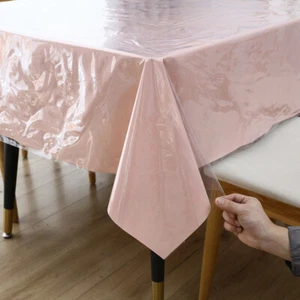 Transparent Vinyl Tablecloth Protective Sleeve Waterproof Grease Proofing!✨✨✨✨✨ - Picture 1 of 14