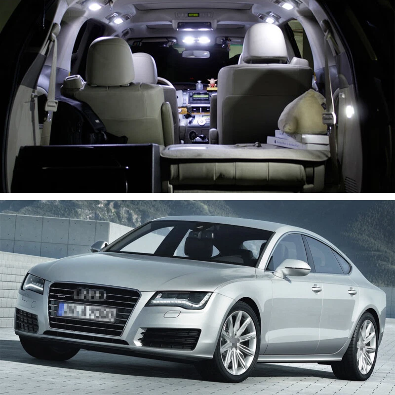 Kit de 9 bombillas interiores LED SMD blancas para Audi A7 2011-2016 sin errores Foto 1 de 4