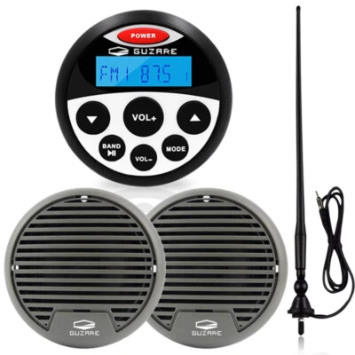Marine Stereo Sound System Waterproof FM AM Radio kit for ATV UTV Car Boat - Image 1 of 4