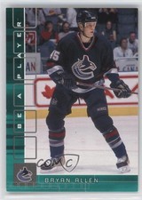 2001-02 ITG Be A Player Memorabilia Emerald /10 Bryan Allen #299