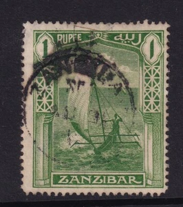 ZANZIBAR-1913 1r Yellow-Green Sg 255 used with CDS - Picture 1 of 2