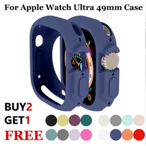 Silicone TPU Bumper Frame IWatch Case Cover For Apple Watch 8Ultra Case 49mm - Picture 1 of 28