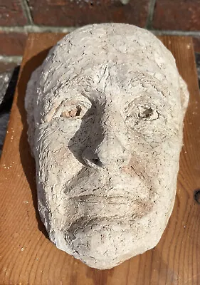 Unusual Face Sculpture Death Mask Man Face Male Morbid Oddity  Halloween • 29.99£