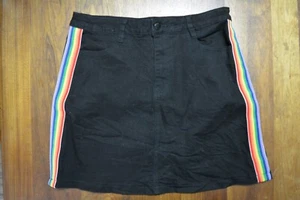 DANGERFIELD BLACK SKIRT PRIDE RAINBOW SIZE 12 - Picture 1 of 3