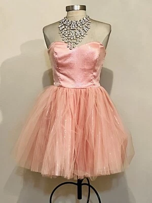 Betsey Johnson Collection Size 10 Vintage Pink Tutu Corset Dress Sequins &Tulle - Image 1 of 4