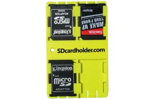 Yellow Standard size SD Card Holder Storage Case SD/SDHC/SDXC USA Shipper! - Picture 1 of 3